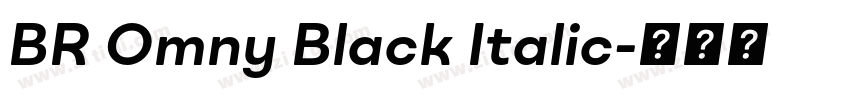 BR Omny Black Italic字体转换